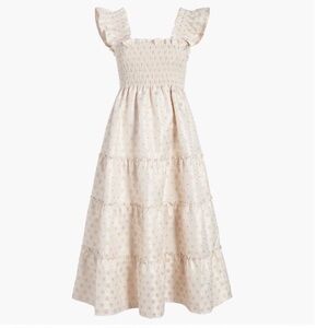Hill House Limited Edition Gold Jacquard Ellie Nap Dress